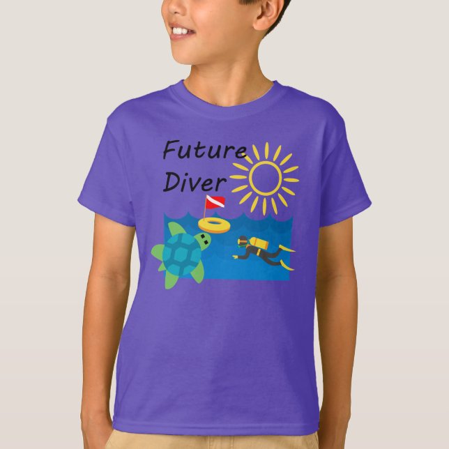 Future Diver Design - T-shirt de base pour enfants (Devant)