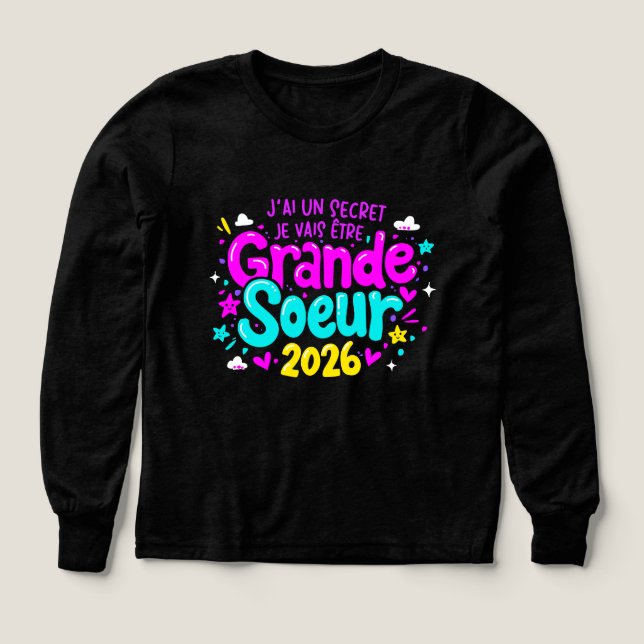 Future Grande Sœur 2026 Je Vais être Grande Soeur  (Motif recto)