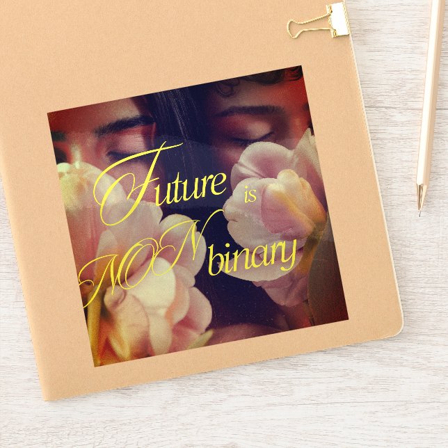 Future is Non-binary Floral Sticker (Carnet)