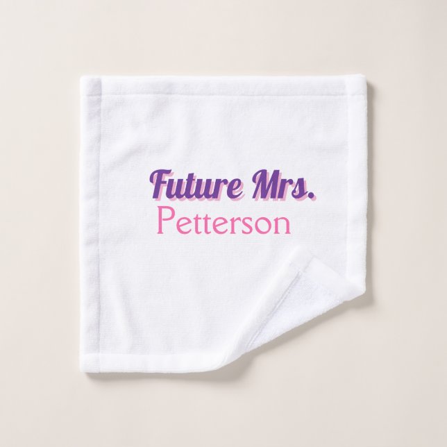 Future Mme ajoutez nomdelamariée mariage enterreme (Gant de toilette)