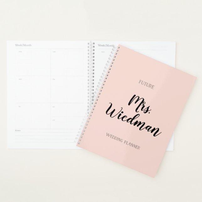 Future Mme Blush et Wedding planner de script noir (Devant avec enveloppe)