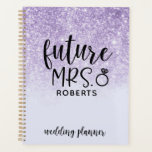 Future Mme Mariage Purple Parties scintillant<br><div class="desc">Restez organisé avec votre planification mariage avec ce planificateur personnalisé qui vous donnera votre nom de famille.</div>