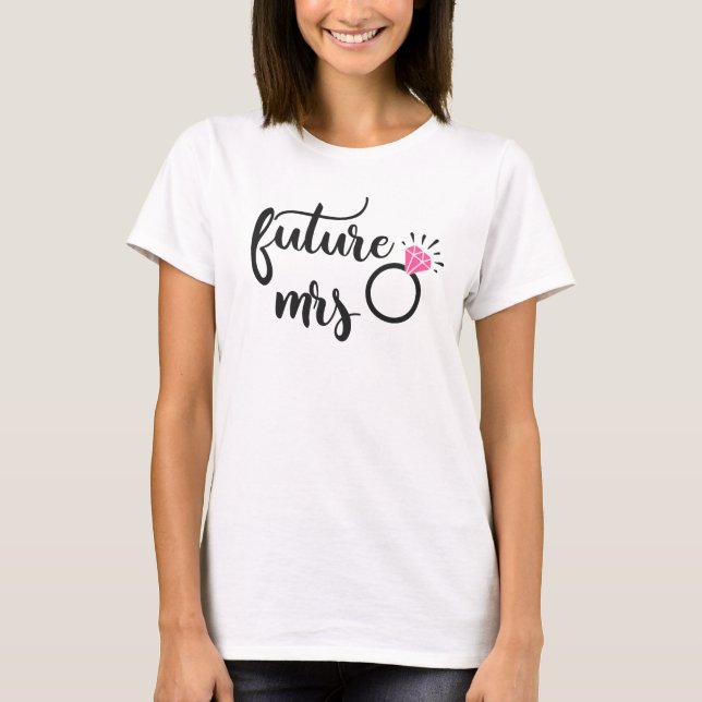 Future Mme T-shirt, T-shirt de fiancé (Devant)