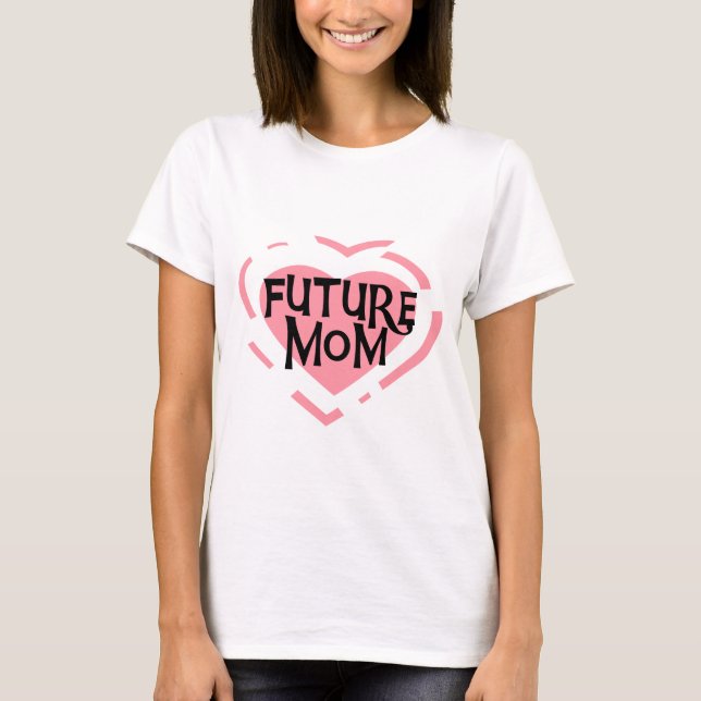 Future Mom Pink Heart Tshirts et cadeaux (Devant)