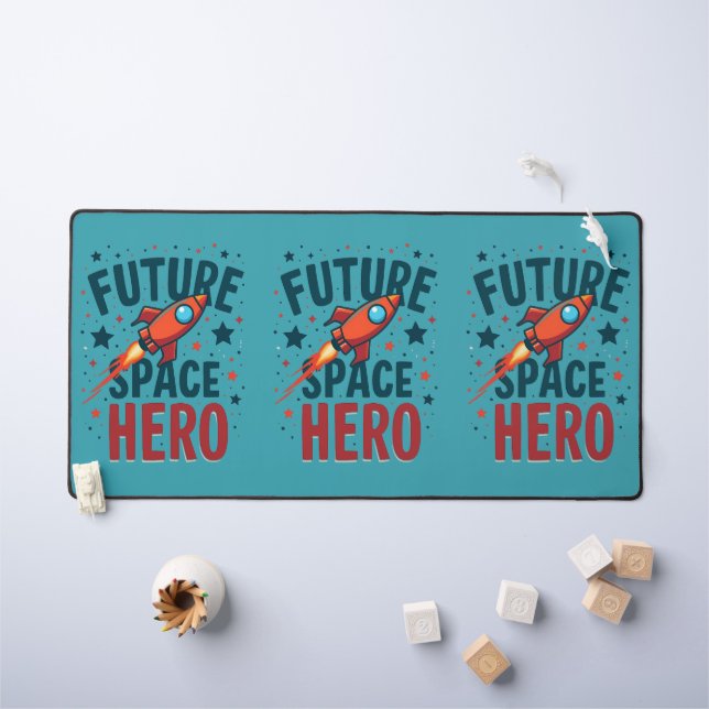 Future Space Hero Retro Rockship Design (Tableau pour enfants)
