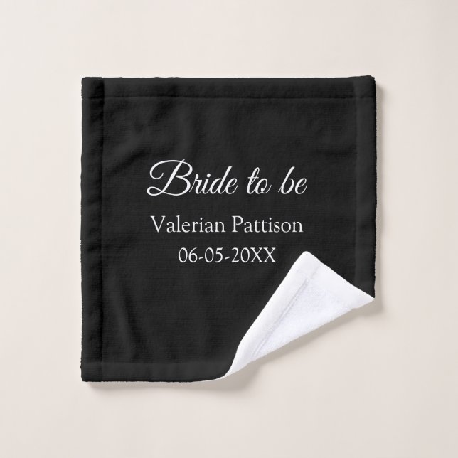 futurelle nom date noir blanc shower de mariage no (Gant de toilette)