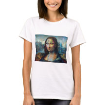 Futuristic Mona Lisa Ladies T-Shirt 