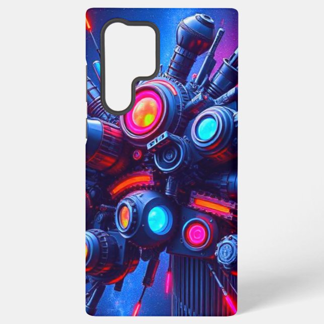 Futuristic Tech Orb Samsung Galaxy S22 Ultra Coque (Verso)
