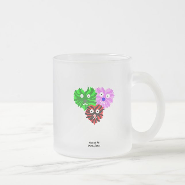 Fuzzies cardiaques Petite Mug en verre dépoli (Droit)