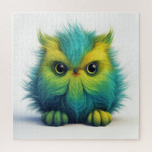 Fuzzy Green Owl Creator Puzzle