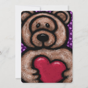 Fuzzy Teddy Bear Valentine