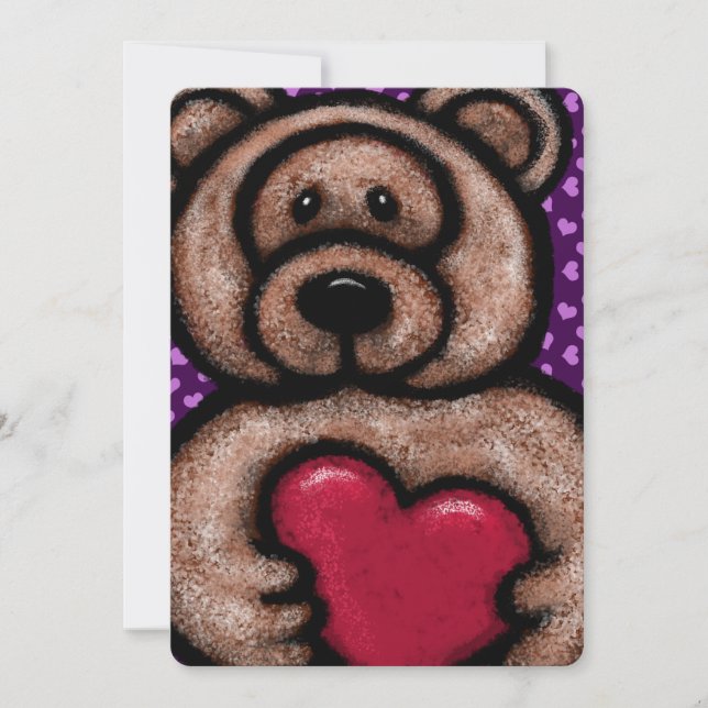 Fuzzy Teddy Bear Valentine (Devant)