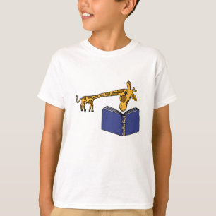 FV- Drôle T-shirt de lecture de girafe