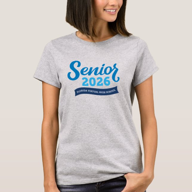 FVHS Senior 2026 T-Shirt (Femmes, Gris) (Devant)