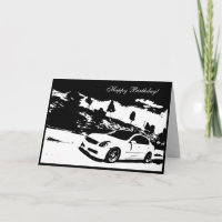 G35 Sedan Car thème carte d'anniversaire