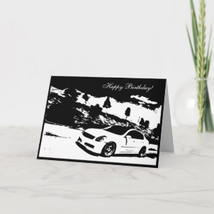 G35 Sedan Car thème carte d'anniversaire