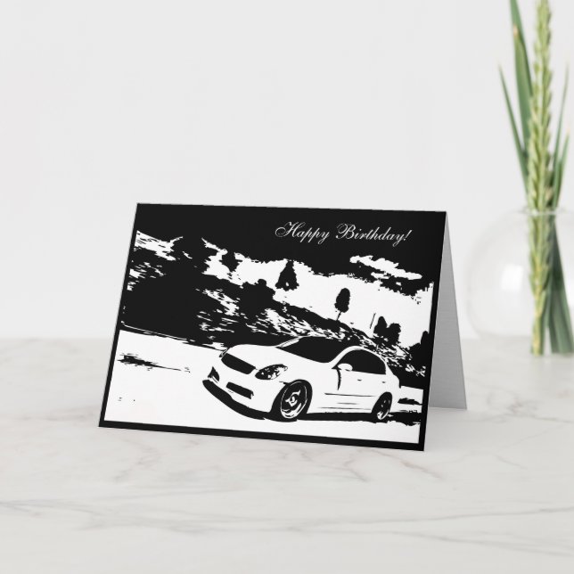 G35 Sedan Car thème carte d'anniversaire (Devant)