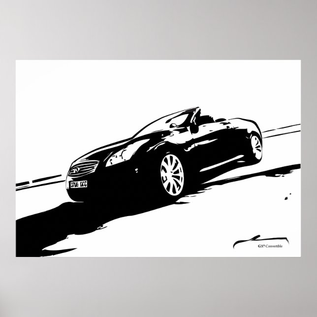 G37 Poster convertible noir et blanc (Devant)