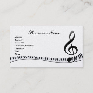 G-Clef & Music Notes Cartes de visite