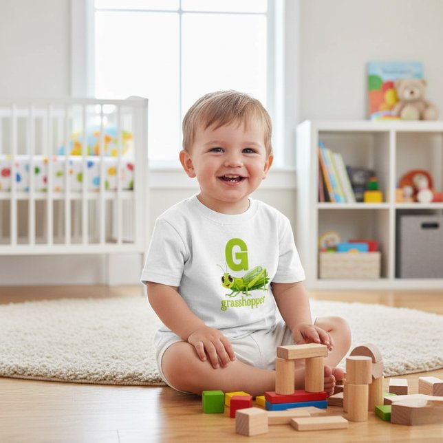 G est pour Grasshopper Toddler Tshirt (Créateur téléchargé)