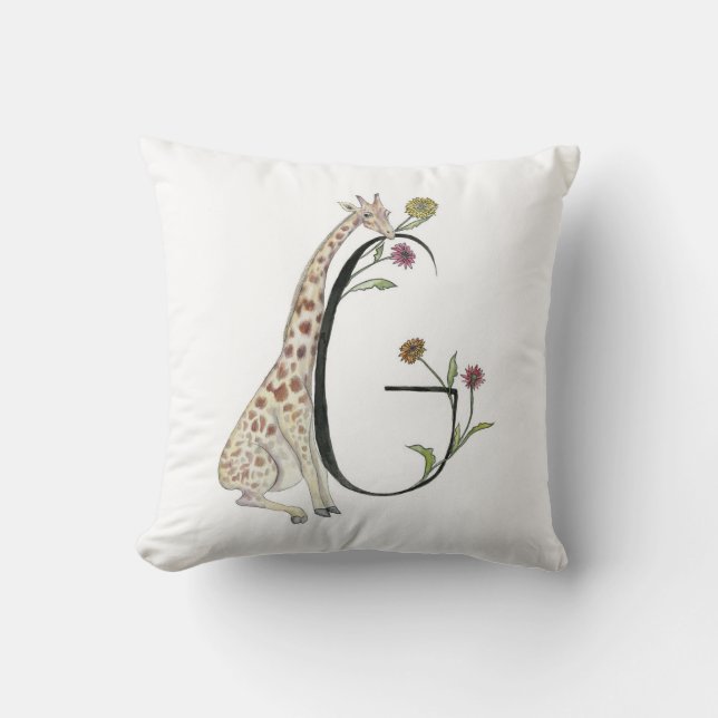 G est pour le coussin de girafe et de marguerite (Recto)