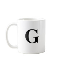 G initial et nom personnalisé Café Mug