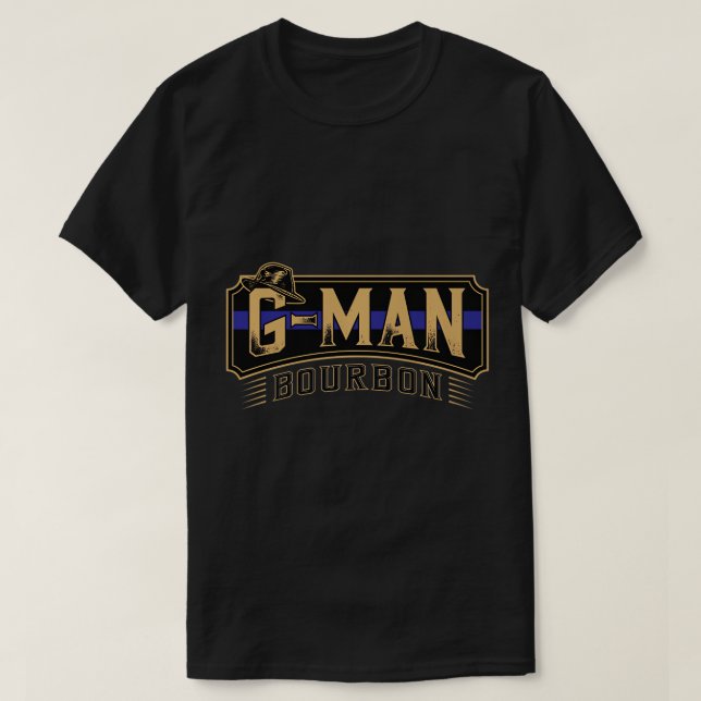 G-Man Bourbon avec Fedora Premium T-Shirt (Design devant)