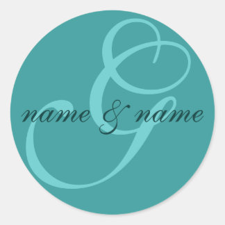 G monogramme étiquette - personnalisez les prénoms