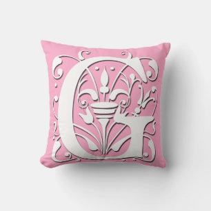 G Monogramme lettre initiale - Coussin
