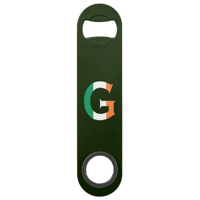 G Monogramme superposé sur le bocal drapeau irland (Devant)