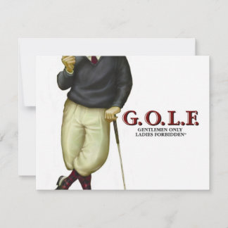 G.O.L.F. GENTLEMEN SEULS LES DAMES INTERDITES