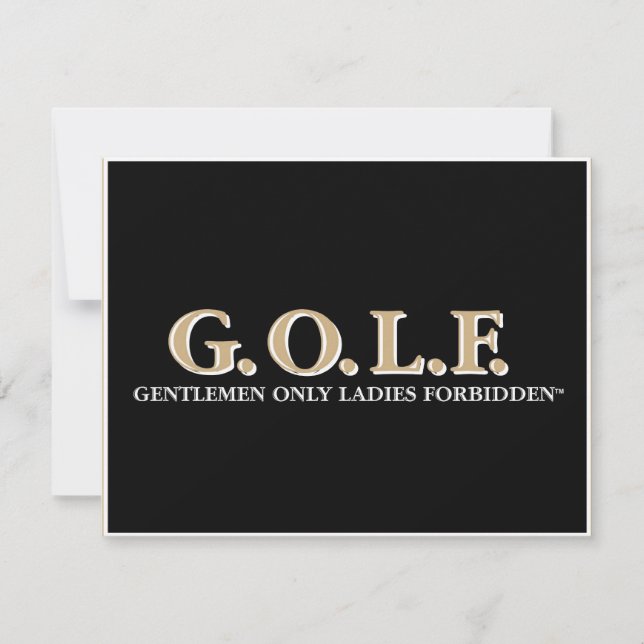 G.O.L.F GENTLEMEN SEULS LES DAMES INTERDITES (Devant)