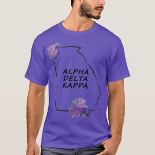 GA Alpha Delta Kappa Tshirt foncé avec lettres noi