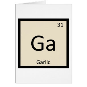 Ga - Chimie des légumes à l'ail Tableau périodique