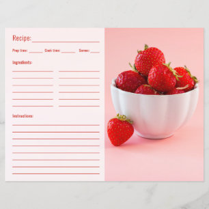 Gabarit de photo de nourriture aux fraises rouges 