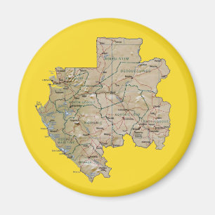 Gabon Carte Magnet