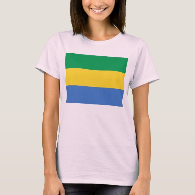 Gabon Drapeau x Carte T-shirt (Devant)