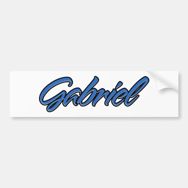 Gabriel Nom bleu Aufkleber Sticker Autoaufkleber (Devant)