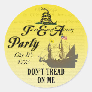 Gadsden - le thé comme lui est 1773 autocollants