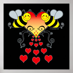 Gaffez les abeilles et les affiches d'art de