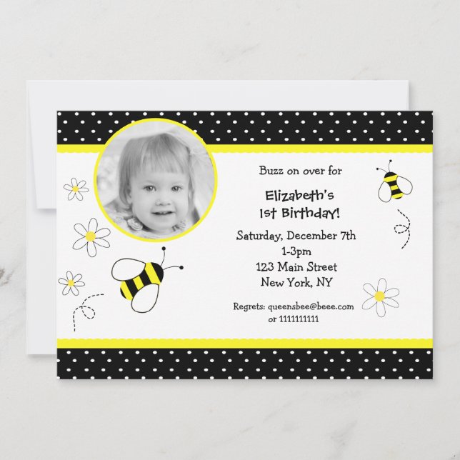 Gaffez les invitations d'anniversaire de photo (Devant)