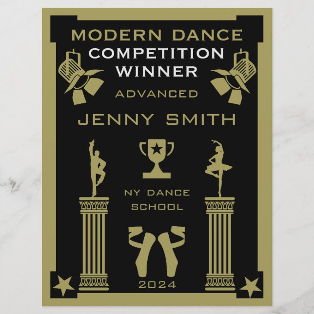 Gagnant du Concours de danse moderne (Devant)