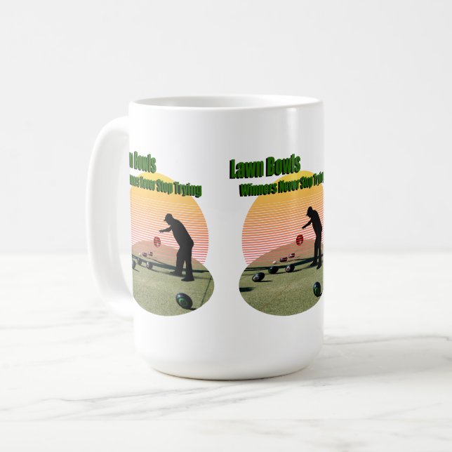 Gagnants des Bowls de pelouse, Mug de café (Devant gauche)