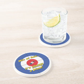 "Gagner ou perdre..." Dessous de verre en grès - (