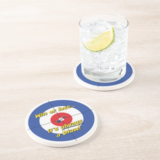 "Gagner ou perdre..." Dessous de verre en grès - ( (Côté)