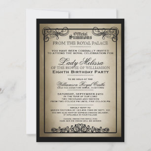 Gala Royal Invitations de fête d'anniversaire