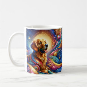 Galactique coloré chien café tasse de thé tasse de