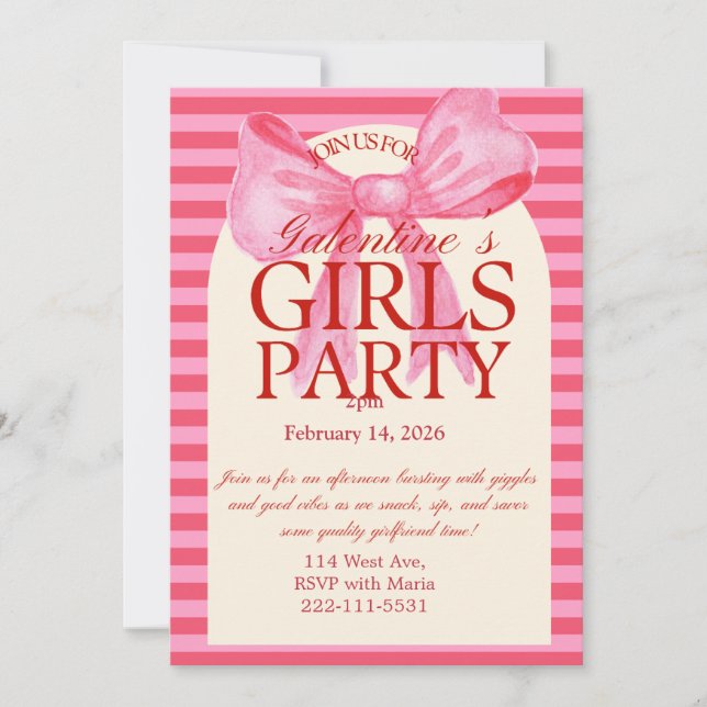 Galantines party Invitation (Devant)