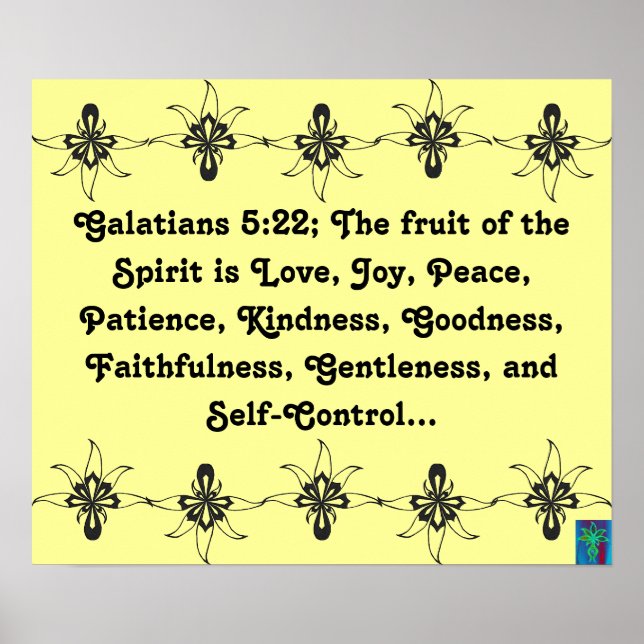 Galates 5:22 Fruit of the Spirit Poster (Devant)