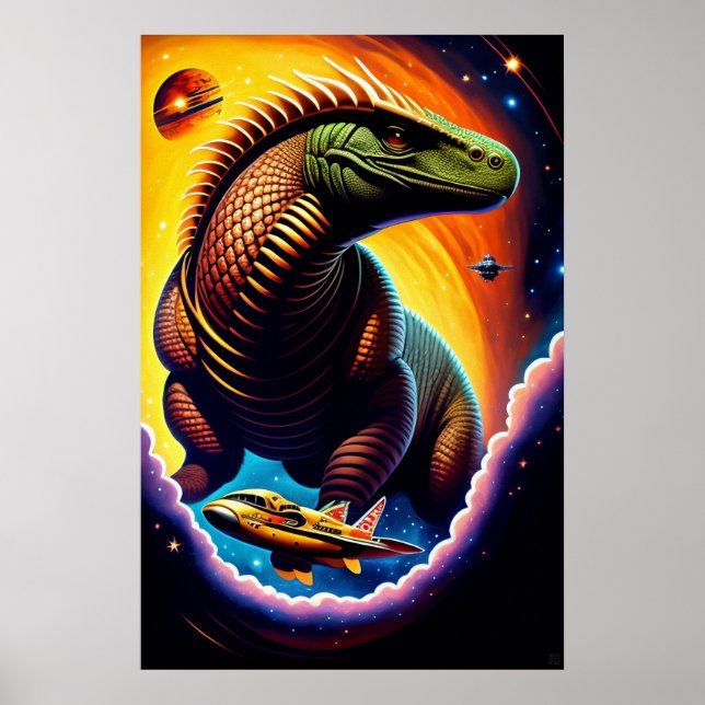 Galaxie Alien - Impression d'art en toile (Devant)